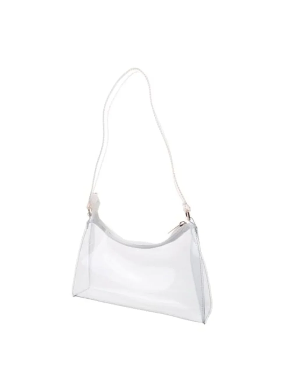 Transparent PVC Clear Shoulder Bag Stadium Approved Crossbody Purse Adjustable